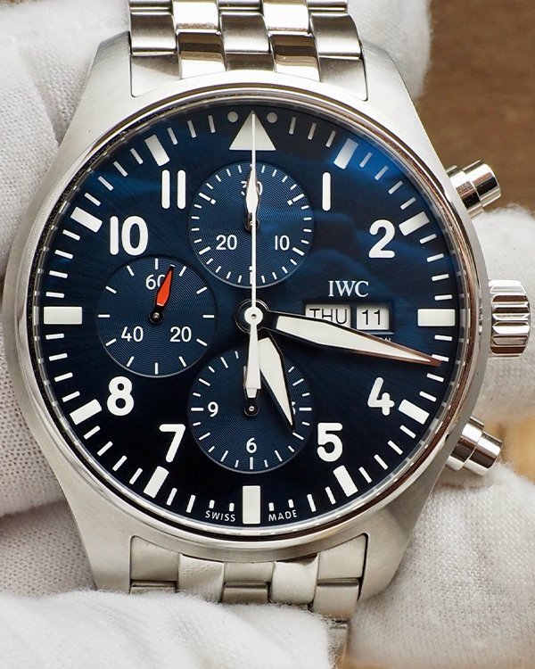 2021 IWC Schaffhausen Pilot Chronograph "Le Petit Prince" 43MM Blue Dial Steel Bracelet (IW377717)