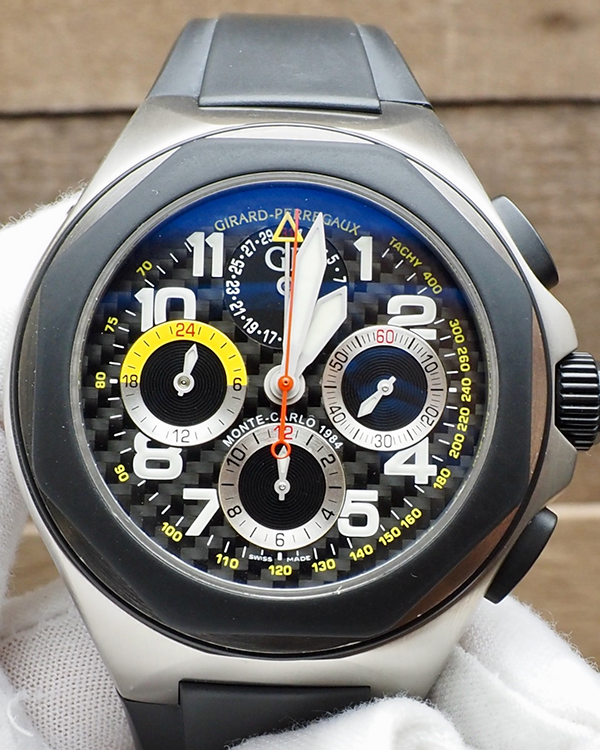 2009 Girard Perregaux Laureato "Rallye Monte Carlo" L.E. 46MM Carbon Fiber Dial Rubber Strap (80178-28-611-FK6A)