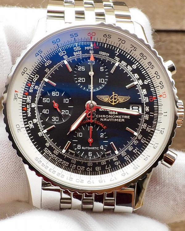 Breitling Navitimer Heritage Chronograph 41MM Black Dial Steel Bracelet (A13324)