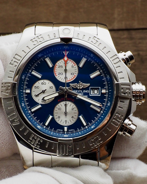 Breitling Super Avenger II 48MM Blue Dial Steel Bracelet (A13371)