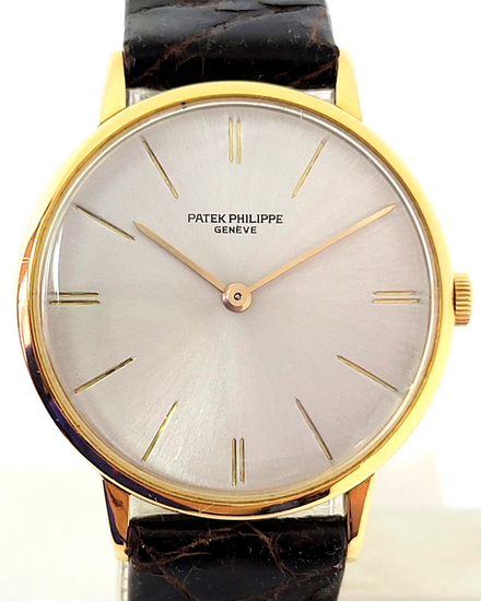 Patek Philippe Calatrava Vintage 33MM Off White Dial Aftermarket Leather Strap (3468)