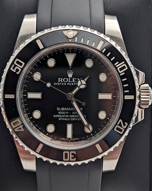 2012 Rolex Submariner Rubber Strap Black Dial (114060) – Grailzee