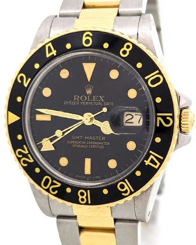 Rolex GMT-Master 40MM Black Dial Two-Tone Oyster Bracelet (16753)