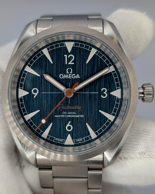 Omega Seamaster Railmaster "Jeans" 40MM Blue Dial Steel Bracelet (220.10.40.20.03.001)