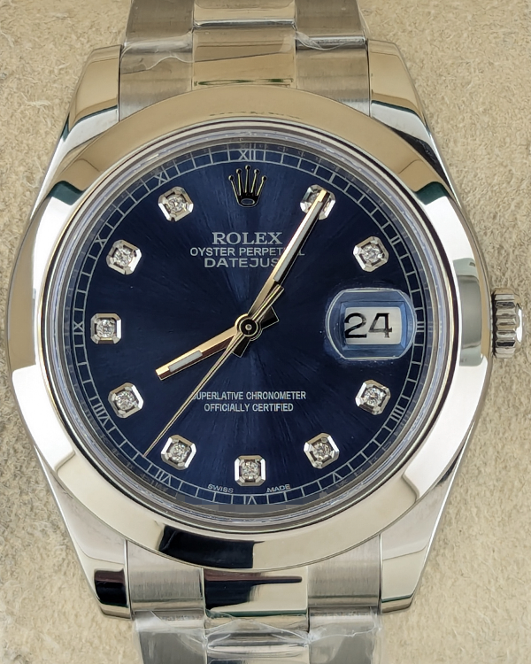 Rolex Datejust II 41MM Aftermarket Blue Dial Oyster Bracelet (116300)