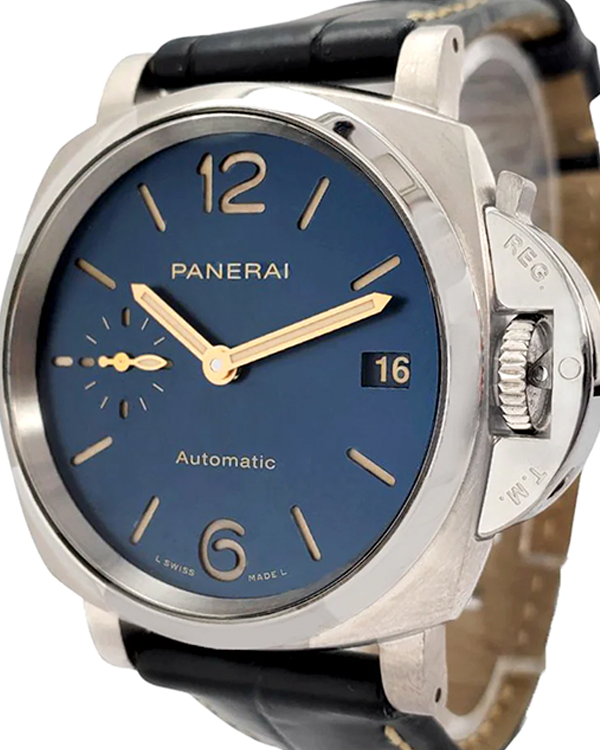 2019 Panerai Luminor Due 38MM Blue Dial Leather Strap (PAM00926)