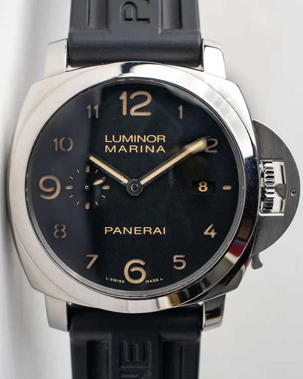 2014 Panerai Luminor Marina 1950 3 Days 44MM Black Dial Rubber Strap (PAM00359)