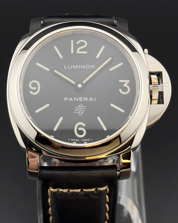 2011 Panerai Luminor Base Logo 44MM Black Dial Leather Strap (PAM00000)