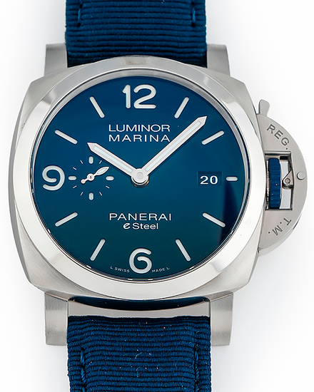 2024 Panerai Luminor Marina "Blue Profundo" L.E. 44MM Blue Dial Textile Strap (PAM01157)