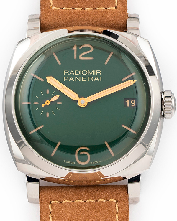 2018 Panerai Radiomir 1940 3-Days L.E. 47MM Green Dial Leather Strap (PAM00736)