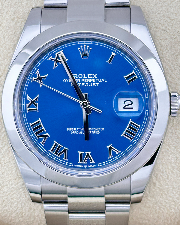 2022 Rolex Datejust 41MM Blue Dial Oyster Bracelet (126300)