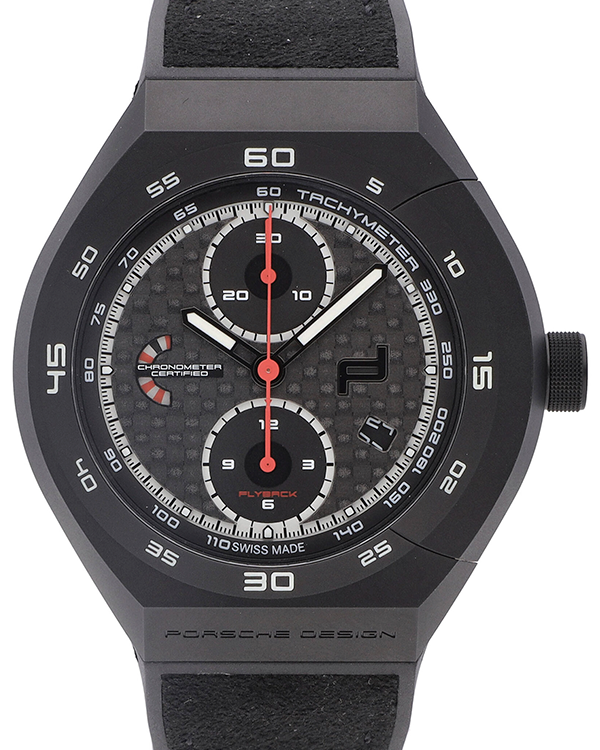 Porsche Design Monobloc Actuator 45MM Black Dial Rubber Strap (6033.6.01.009.06.2)