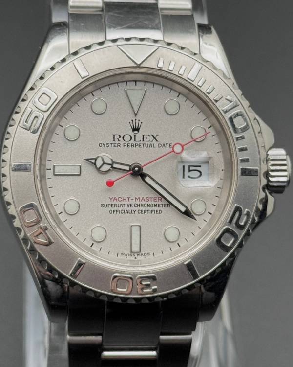 No Reserve - 2005 Rolex Yacht-Master 40MM Silver Dial Steel Bracelet (16622)