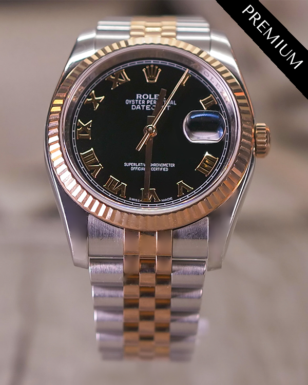 2012 Rolex Datejust 36MM Black Dial Two-Tone Jubilee Bracelet (116231)