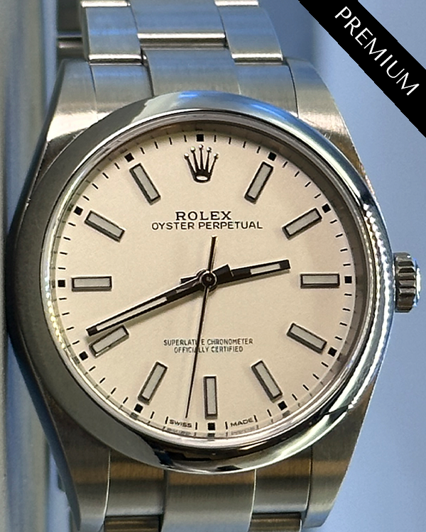 2019 Rolex Oyster Perpetual 39MM White Dial Oyster Bracelet (114300)