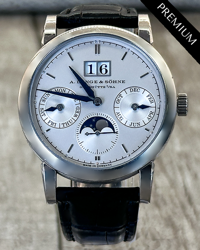 2012 A. Lange & Sohne Saxonia 38.5MM Silver Dial Leather Strap (330.026 E)