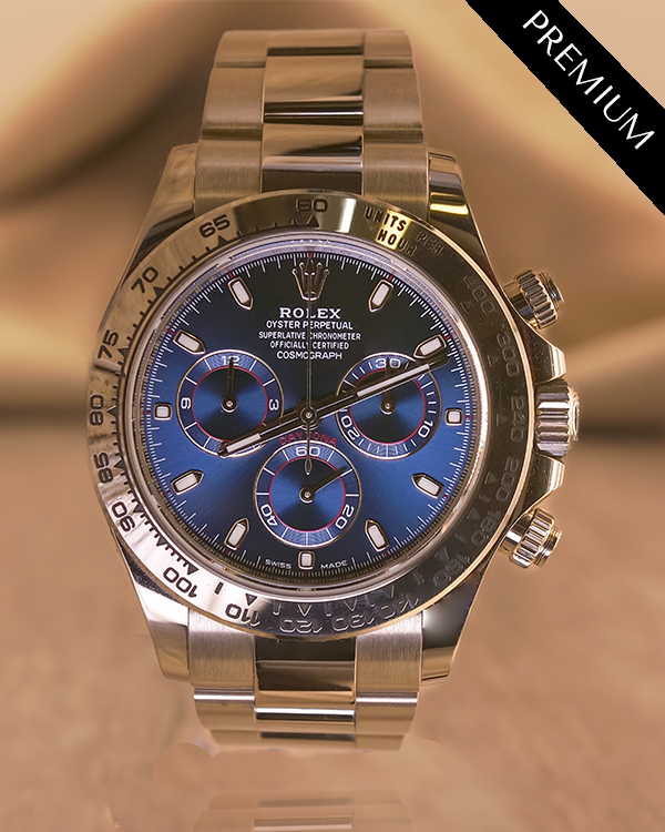 2020 Rolex Cosmograph Daytona 40MM Blue Dial White Gold Oyster Bracelet (116509)