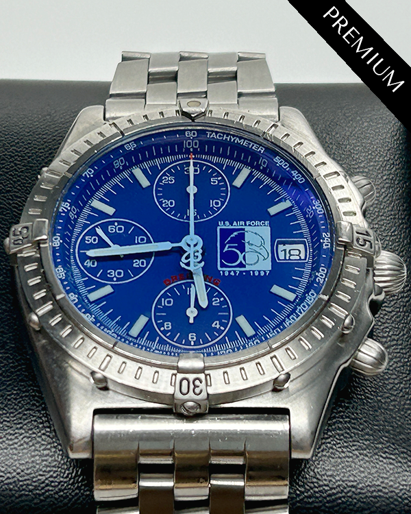 Breitling Chronomat "US Air Force 50th Anniversary" Limited Edition 40MM Blue Dial Steel Bracelet (A13050/C308)