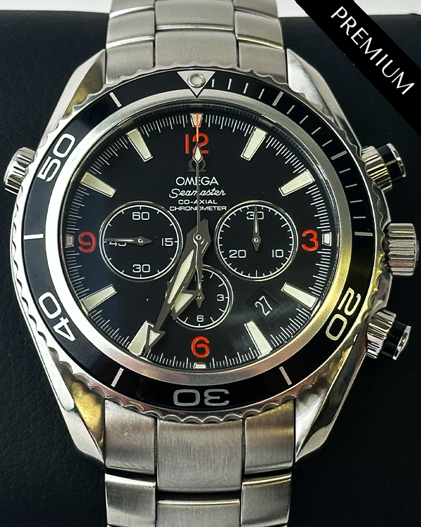 Omega Seamaster Planet Ocean Chronograph 45.5MM Black Dial Steel Bracelet (2210.51.00)