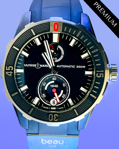 2022 Ulysse Nardin Diver Chronometer "Beau Lake" L.E 44MM Blue Dial Rubber Strap (1183-170LE-3A-BEAU)