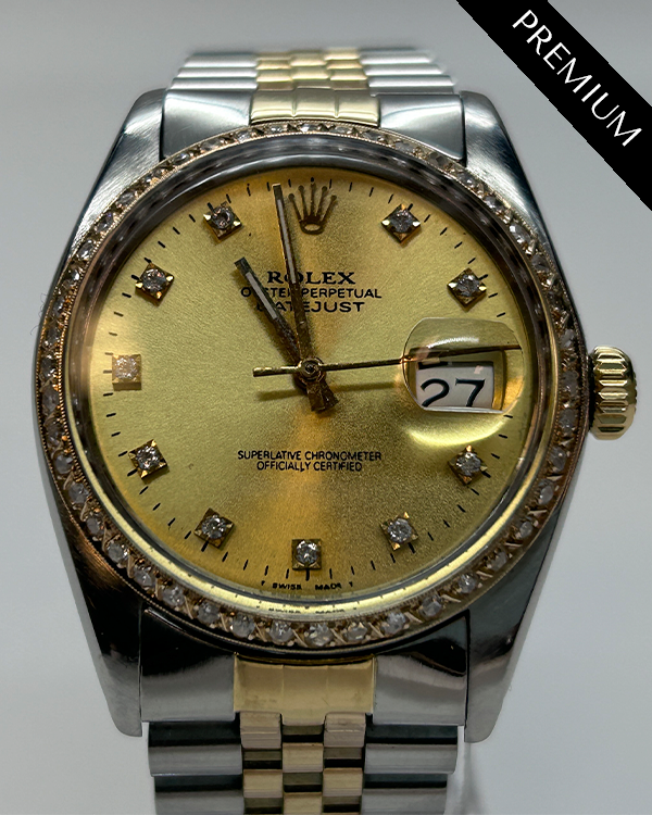 Rolex Datejust 36MM Diamond Champagne Dial Two-Tone Jubilee Bracelet (16013)