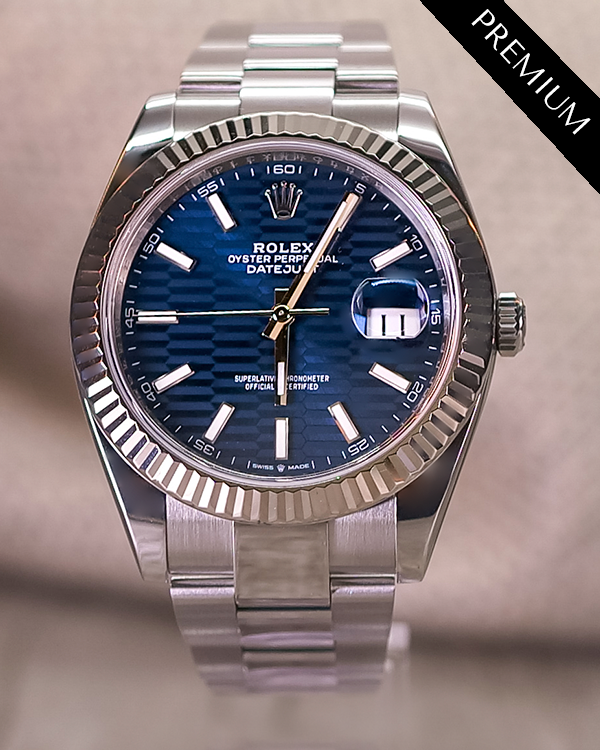 2023 Rolex Datejust 41MM Blue Motif Dial Oyster Bracelet (126334)