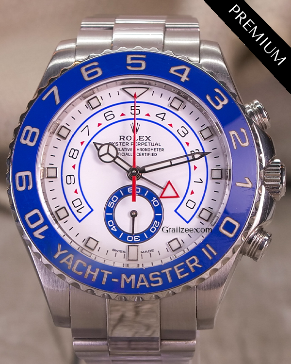 2018 Rolex Yacht-master II 44MM White Dial Steel Bracelet (116680)