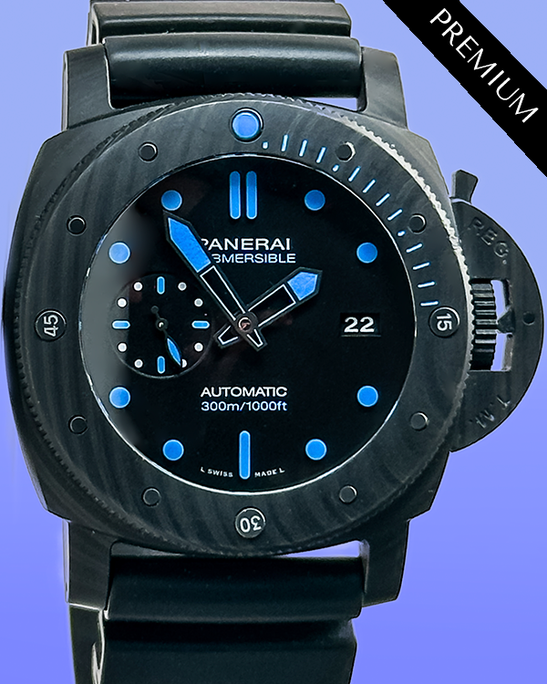 2023 Panerai Luminor Submersible GMT 47MM Black Dial Rubber Strap (PAM01616)