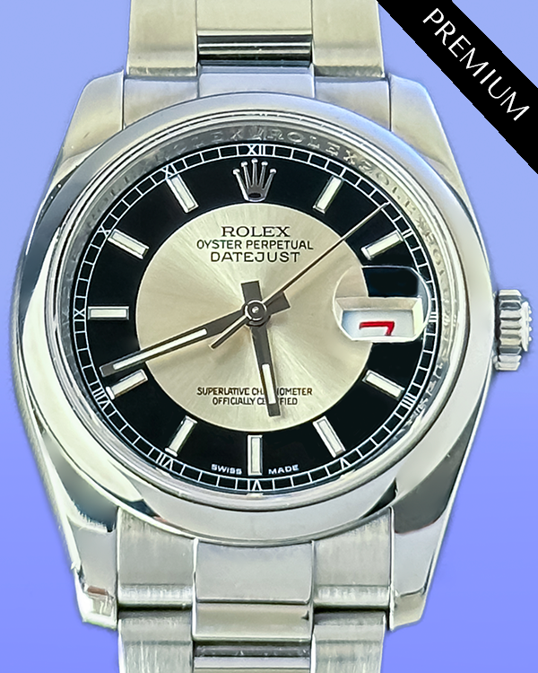 2013 Rolex Datejust 36MM Tuxedo Dial Oyster Bracelet (116200)