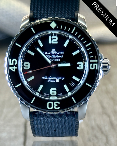 2023 Blancpain Fifty Fathoms 70th Anniversary Act I Series III 42.3MM Black Dial Textile Strap (5010C 130 NABA)