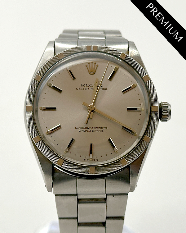 Rolex Oyster Perpetual Vintage 34MM Silver Dial Steel Bracelet (1007)