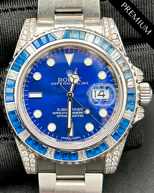 Rolex Submariner Date 40MM Aftermarket Blue Dial Oyster Bracelet (116610)