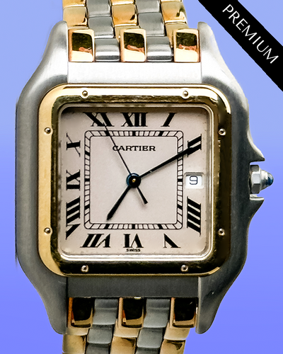 Cartier Phanthère Classique Et Figaro 29MM White Dial Two-Tone Bracelet (W25027B8)