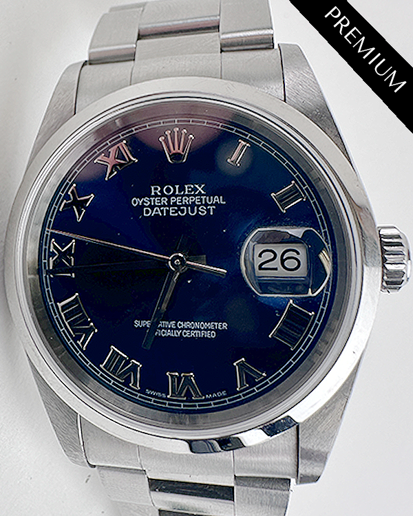 2006 (D Serial) Rolex Datejust 36MM Blue Dial Oyster Bracelet (16200)