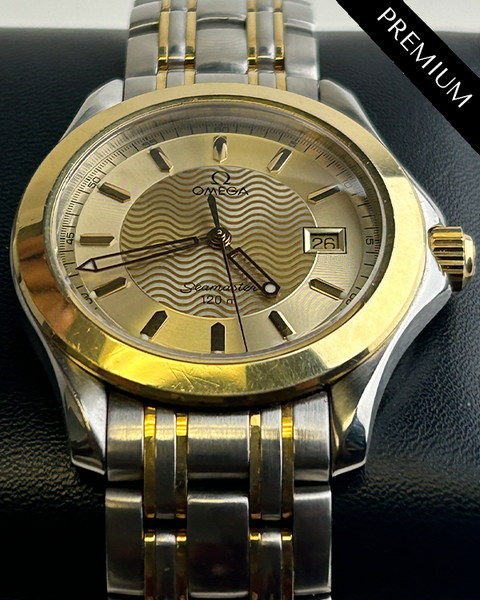 Omega Seamaster 120M 36MM Quartz Champagne Dial Two-Tone Bracelet Omega Seamaster 120M 36MM Quartz Champagne Dial Two-Tone Bracelet