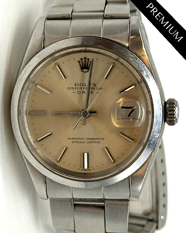 Rolex Oyster Perpetual Date Vintage 34MM Silver Dial Oyster Bracelet (1500)