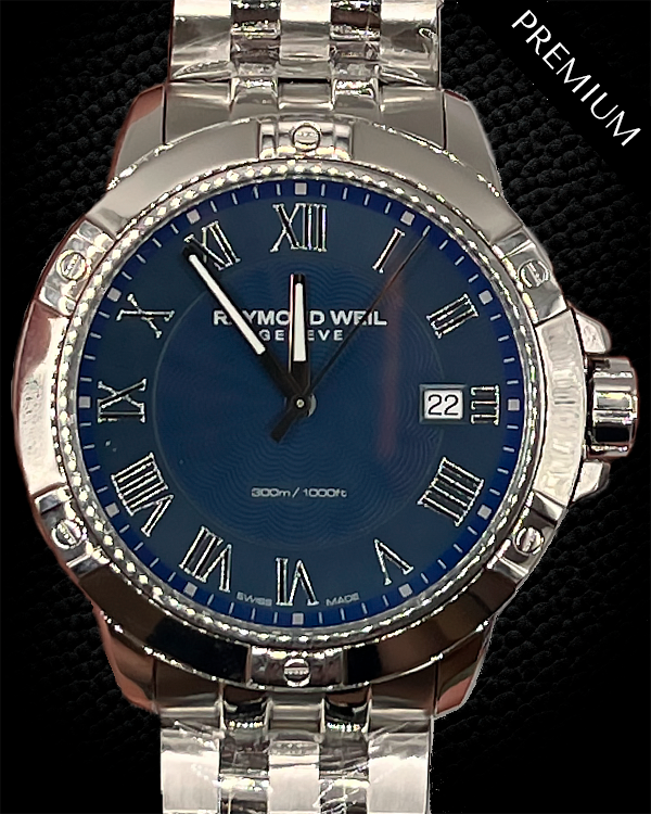 No Reserve - 2024 Raymond Weil Tango 41MM Quartz Blue Dial Steel Bracelet (8160-ST-00508)