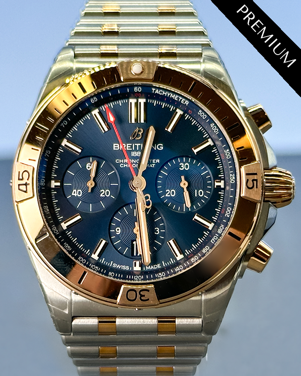 2023 Breitling Chronomat 42MM Blue Dial Two-Tone Bracelet (UB0134)