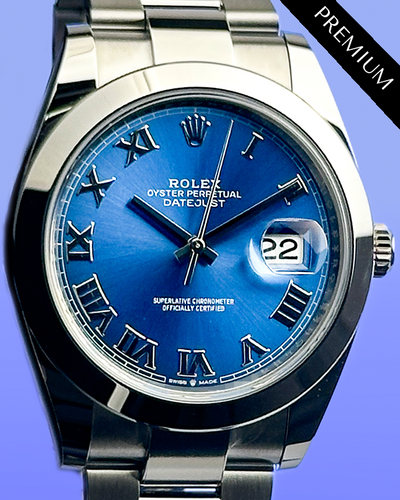 2024 Rolex Datejust 41MM Bright Blue Dial Oyster Bracelet (126300)