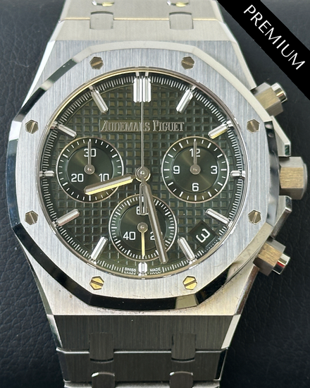 2022 Audemars Piguet Royal Oak Selfwinding Chronograph “50th Anniversary” 41MM Green Dial Steel Bracelet (26240ST.OO.1320ST.04)
