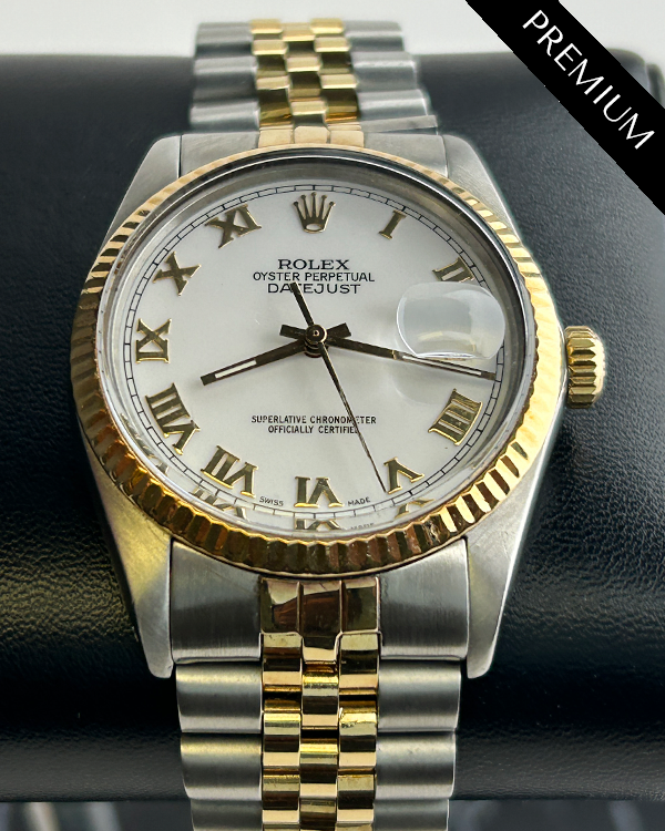 Rolex Datejust 36MM White Dial Two-Tone Jubilee Bracelet (16013)