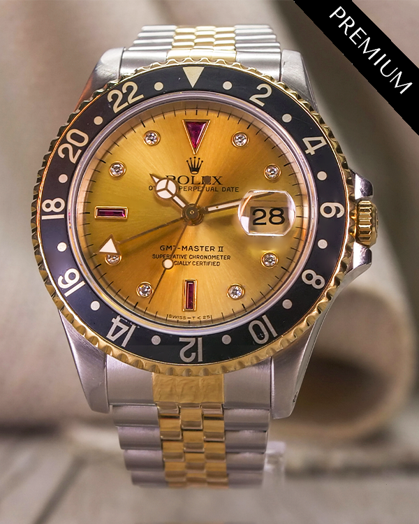 Rolex GMT-Master II 40MM Serti Champagne Dial Two-Tone Jubilee Bracelet (16713)