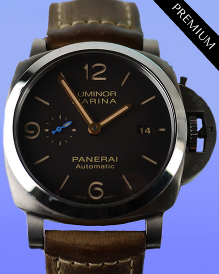 2018 Panerai Luminor Marina 1950 3 Days Automatic 44MM Brown Dial Leather Strap (PAM01351)