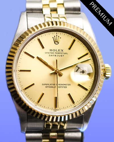 Rolex Datejust 36MM Champagne Dial Aftermarket Two-Tone Bracelet (16013)