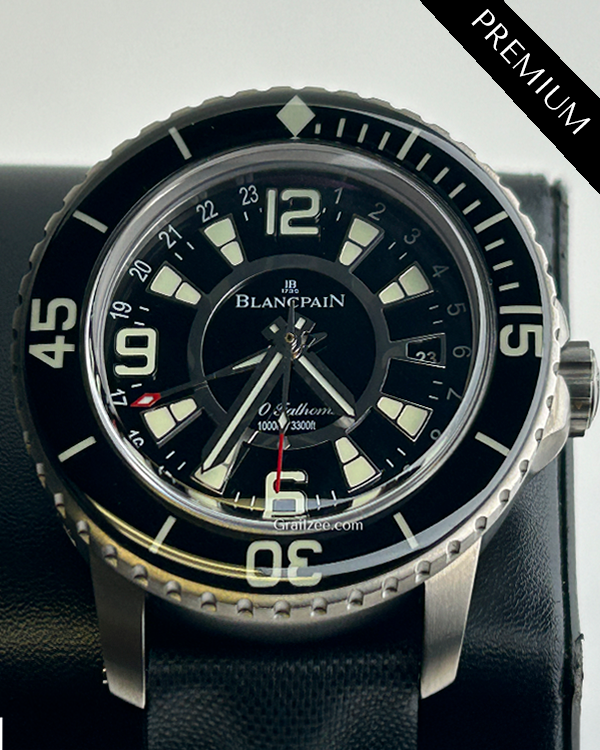 Blancpain Fifty Fathoms 48MM Black Dial Leather Strap (50021-12B30-52B)
