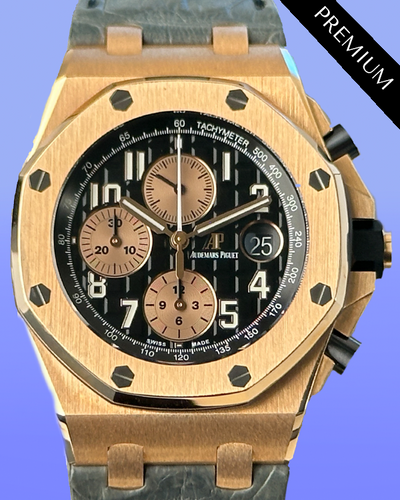 2021 Audemars Piguet Royal Oak Offshore Chrono 42MM Black Dial Leather Strap (26470OR.OO.A002CR.02.A)