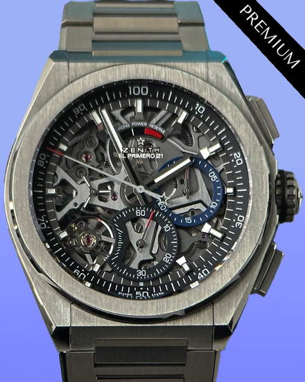 2018 Zenith Defy El Primero 21 44MM Skeleton Dial Titanium Bracelet (95.9000.9004/78.R582)