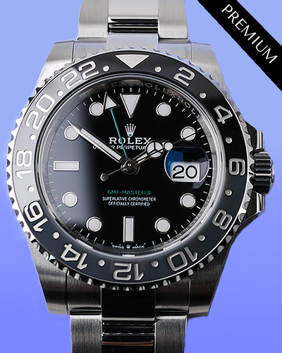 2024 Rolex GMT-Master II "Bruce Wayne" 40MM Black Dial Oyster Bracelet (126710GRNR)