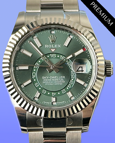 2024 Rolex Sky-Dweller 42MM Green Dial Oyster Bracelet (336934)