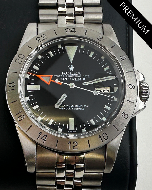 1978 (5.6 Mill. Serial) Rolex Explorer II "Steve Mcqueen" 40MM Black Dial Aftermarket Oyster Bracelet (1655)